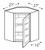 Blue Valley Shaker Dove White Kitchen Cabinet - DW-WDC274215