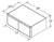 Aristokraft Cabinetry Select Series Durham PureStyle Refrigerator Wall Cabinet RWT3714B