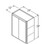 Aristokraft Cabinetry Select Series Korbett Maple Wall Cabinet W2430DD