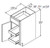 Aristokraft Cabinetry All Plywood Series Korbett Maple Base Cabinets with Double Roll Tray B18RT-2