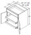 Aristokraft Cabinetry All Plywood Series Korbett Maple Base Cabinets with Double Roll Tray B33RT-2B