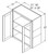 Aristokraft Cabinetry All Plywood Series Korbett Maple Wall Cabinet with Glass WWG304215B