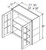 Aristokraft Cabinetry All Plywood Series Winstead Paint 5 Piece Wall Cabinet with Mullion Doors WMD3336B
