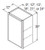 Aristokraft Cabinetry All Plywood Series Winstead Paint 5 Piece Wall Cabinet W2130L Hinged Left