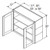 Aristokraft Cabinetry All Plywood Series Winstead Paint 5 Piece Wall Cabinet with Doors Prepped For Glass WPG3330B