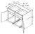 Aristokraft Cabinetry All Plywood Series Winstead Paint 5 Piece Base Cabinets with Roll Tray B48RT