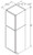 Aristokraft Cabinetry All Plywood Series Winstead Paint 5 Piece Utility Cabinet U18R Hinged Right