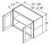 Aristokraft Cabinetry All Plywood Series Winstead Paint Wall Cabinet with Doors Prepped For Glass WPG2724B