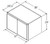 Aristokraft Cabinetry All Plywood Series Trenton Birch Paint Refrigerator Wall Cabinet RWT3724B
