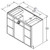 Aristokraft Cabinetry Select Series Wentworth Paint Vanity Double Drawer Base VDDB4235-3