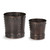 Good Directions - Unique Medium Riveted Bronze Planter Set of 2 for Outdoor or Indoor Use, Garden, Deck, and Patio - P912B