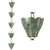 Good Directions - 13 Cup Tulip Pure Blue Verde Copper 8.5 ft. Rain Chain Leader - 463V1-8