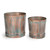 Good Directions - Unique Large Riveted Verdigris Planter Set of 2 for Outdoor or Indoor Use, Garden, Deck, and Patio - P1215V