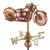 Good Directions - Motorcycle Cottage Weathervane - Pure Copper w/ Roof Mount - 8846PR