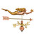 Good Directions - Mermaid with Starfish and Arrow Weathervane - Pure Copper with Golden Leaf Finish - 966GLA