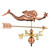 Good Directions - Mermaid with Starfish and Arrow Weathervane - Pure Copper - 966PA