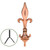 Good Directions - Fleur-De-Lis Pure Copper Rooftop Finial with Roof Mount - 739