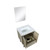 Lexora - Lancy 24" Rustic Acacia Bathroom Vanity - White Quartz Top - White Square Sink -  18" Frameless Mirror - LLC24SKSOSM18