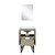 Lexora - Lancy 24" Rustic Acacia Bathroom Vanity - White Quartz Top - White Square Sink -  18" Frameless Mirror - LLC24SKSOSM18