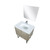 Lexora -  Lancy 30" Rustic Acacia Bathroom Vanity - White Quartz Top - White Square Sink - Labaro Brushed Nickel Faucet Set -  28" Frameless Mirror - LLC30SKSOSM28FBN