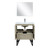 Lexora -  Lancy 30" Rustic Acacia Bathroom Vanity - White Quartz Top - White Square Sink - Balzani Gun Metal Faucet Set -  28" Frameless Mirror - LLC30SKSOSM28FGM