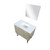 Lexora -  Lancy 36" Rustic Acacia Bathroom Vanity - White Quartz Top - White Square Sink -  28" Frameless Mirror - LLC36SKSOSM28