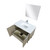 Lexora -  Lancy 36" Rustic Acacia Bathroom Vanity - White Quartz Top - White Square Sink - Monte Chrome Faucet Set -  28" Frameless Mirror - LLC36SKSOSM28FCH