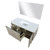 Lexora -  Lancy 48" Rustic Acacia Bathroom Vanity - White Quartz Top - White Square Sink -  43" Frameless Mirror - LLC48SKSOSM43