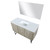 Lexora -  Lancy 48" Rustic Acacia Bathroom Vanity - White Quartz Top - White Square Sink -  43" Frameless Mirror - LLC48SKSOSM43