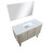 Lexora -  Lancy 48" Rustic Acacia Bathroom Vanity - White Quartz Top - White Square Sink -  43" Frameless Mirror - LLC48SKSOSM43