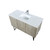 Lexora -  Lancy 48" Rustic Acacia Bathroom Vanity - White Quartz Top - White Square Sink -  Monte Chrome Faucet Set - LLC48SKSOS000FCH