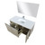 Lexora -  Lancy 48" Rustic Acacia Bathroom Vanity - White Quartz Top - White Square Sink - Monte Chrome Faucet Set -  43" Frameless Mirror - LLC48SKSOSM43FCH