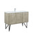 Lexora -  Lancy 48" Rustic Acacia Bathroom Vanity - White Quartz Top - White Square Sink -  Labaro Brushed Nickel Faucet Set - LLC48SKSOS000FBN