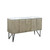 Lexora -  Lancy 60" Rustic Acacia Double Bathroom Vanity - White Quartz Top -  White Square Sinks - LLC60DKSOS000