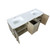 Lexora -  Lancy 60" Rustic Acacia Double Bathroom Vanity - White Quartz Top -  White Square Sinks - LLC60DKSOS000