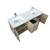 Lexora -  Lancy 60" Rustic Acacia Double Bathroom Vanity - White Quartz Top - White Square Sinks -  Labaro Rose Gold Faucet Set - LLC60DKSOS000FRG