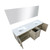 Lexora -  Lancy 72" Rustic Acacia Double Bathroom Vanity - White Quartz Top - White Square Sinks -  70" Frameless Mirror - LLC72DKSOSM70