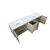 Lexora -  Lancy 80" Rustic Acacia Double Bathroom Vanity - White Quartz Top -  White Square Sinks - LLC80DKSOS000