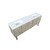 Lexora -  Lancy 80" Rustic Acacia Double Bathroom Vanity - White Quartz Top -  White Square Sinks - LLC80DKSOS000