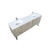 Lexora -  Lancy 80" Rustic Acacia Double Bathroom Vanity - White Quartz Top - White Square Sinks -  Labaro Brushed Nickel Faucet Set - LLC80DKSOS000FBN