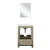 Lexora -  Lafarre 24" Rustic Acacia Bathroom Vanity - White Quartz Top - White Square Sink -  18" Frameless Mirror - LLF24SKSOSM18