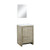Lexora -  Lafarre 24" Rustic Acacia Bathroom Vanity - White Quartz Top - White Square Sink -  18" Frameless Mirror - LLF24SKSOSM18
