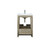Lexora -  Lafarre 24" Rustic Acacia Bathroom Vanity - White Quartz Top - White Square Sink -  Labaro Rose Gold Faucet Set - LLF24SKSOS000FRG