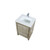 Lexora -  Lafarre 24" Rustic Acacia Bathroom Vanity - White Quartz Top - White Square Sink -  Balzani Gun Metal Faucet Set - LLF24SKSOS000FGM
