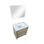 Lexora -  Lafarre 30" Rustic Acacia Bathroom Vanity - White Quartz Top - White Square Sink -  28" Frameless Mirror - LLF30SKSOSM28