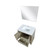 Lexora -  Lafarre 30" Rustic Acacia Bathroom Vanity - White Quartz Top - White Square Sink -  28" Frameless Mirror - LLF30SKSOSM28