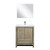 Lexora -  Lafarre 30" Rustic Acacia Bathroom Vanity - White Quartz Top - White Square Sink - Monte Chrome Faucet Set -  28" Frameless Mirror - LLF30SKSOSM28FCH