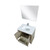Lexora -  Lafarre 30" Rustic Acacia Bathroom Vanity - White Quartz Top - White Square Sink - Labaro Brushed Nickel Faucet Set -  28" Frameless Mirror - LLF30SKSOSM28FBN