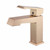 Lexora -  Lafarre 30" Rustic Acacia Bathroom Vanity - White Quartz Top - White Square Sink -  Labaro Rose Gold Faucet Set - LLF30SKSOS000FRG