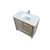 Lexora -  Lafarre 36" Rustic Acacia Bathroom Vanity - White Quartz Top - White Square Sink -  Labaro Rose Gold Faucet Set - LLF36SKSOS000FRG